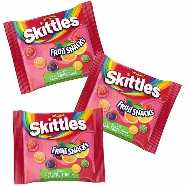 Skittles Gummy Fruit Snacks 3 x 0.8oz Packs - Central Sweet Supply